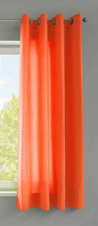 1er Set Vorhänge Schal Ösen »Berlin« Microsatin Lichtdurchlässig Uni Matt 20405N Orange HxB 145x140 cm Vorhang 20405Norange-175 | girdinenbox.com