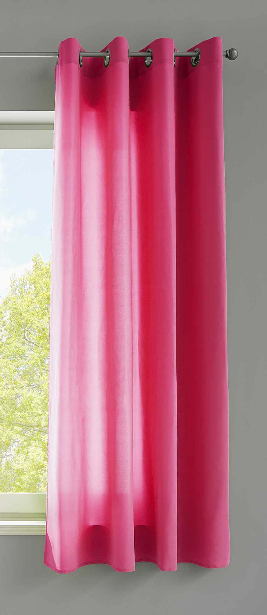 1er Set Vorhänge Schal Ösen »Berlin« Microsatin Lichtdurchlässig Uni Matt 20405N