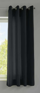 1er Set Vorhänge Schal Ösen »Berlin« Microsatin Lichtdurchlässig Uni Matt 20405N Schwarz HxB 145x140 cm Vorhang 20405Nschwarz-175 | girdinenbox.com