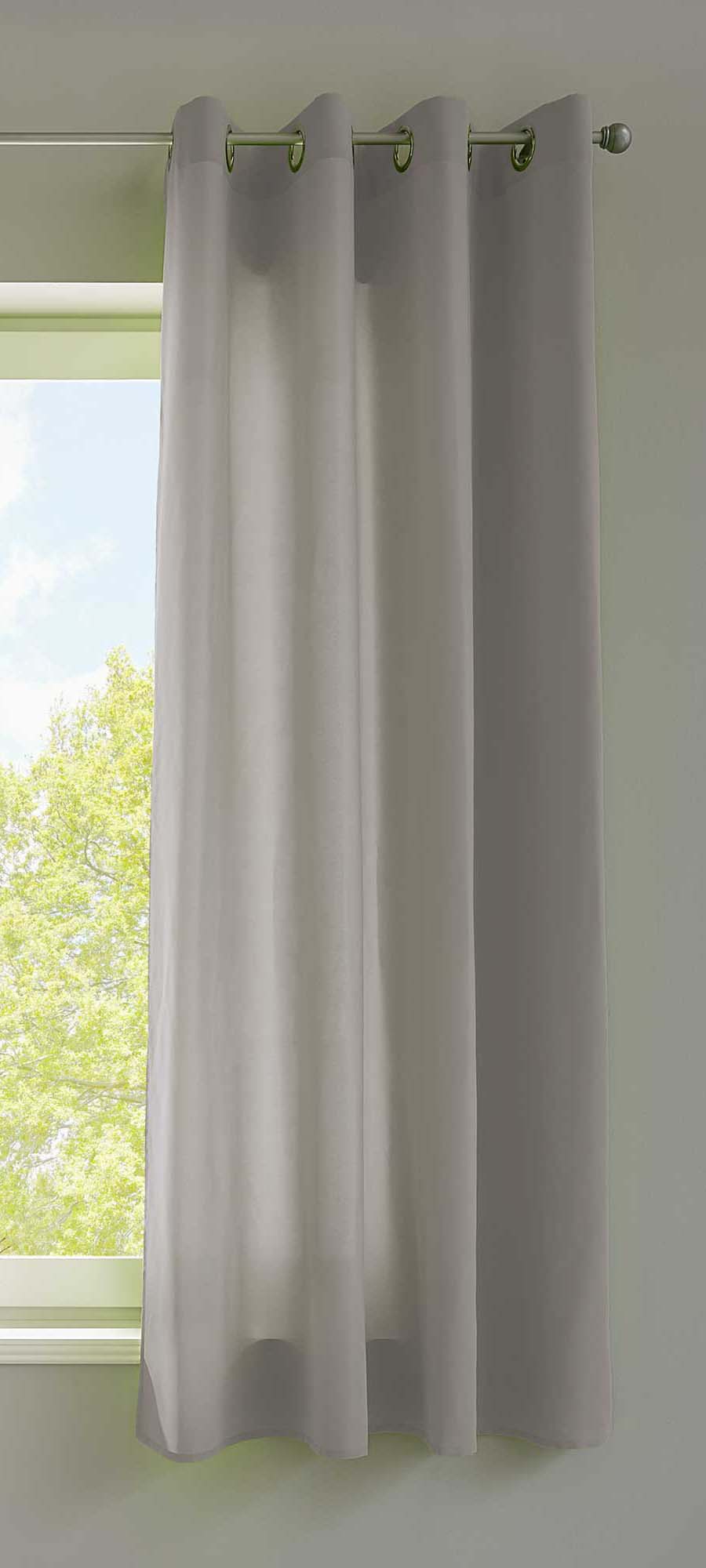1er Set Vorhänge Schal Ösen »Berlin« Microsatin Lichtdurchlässig Uni Matt 20405N