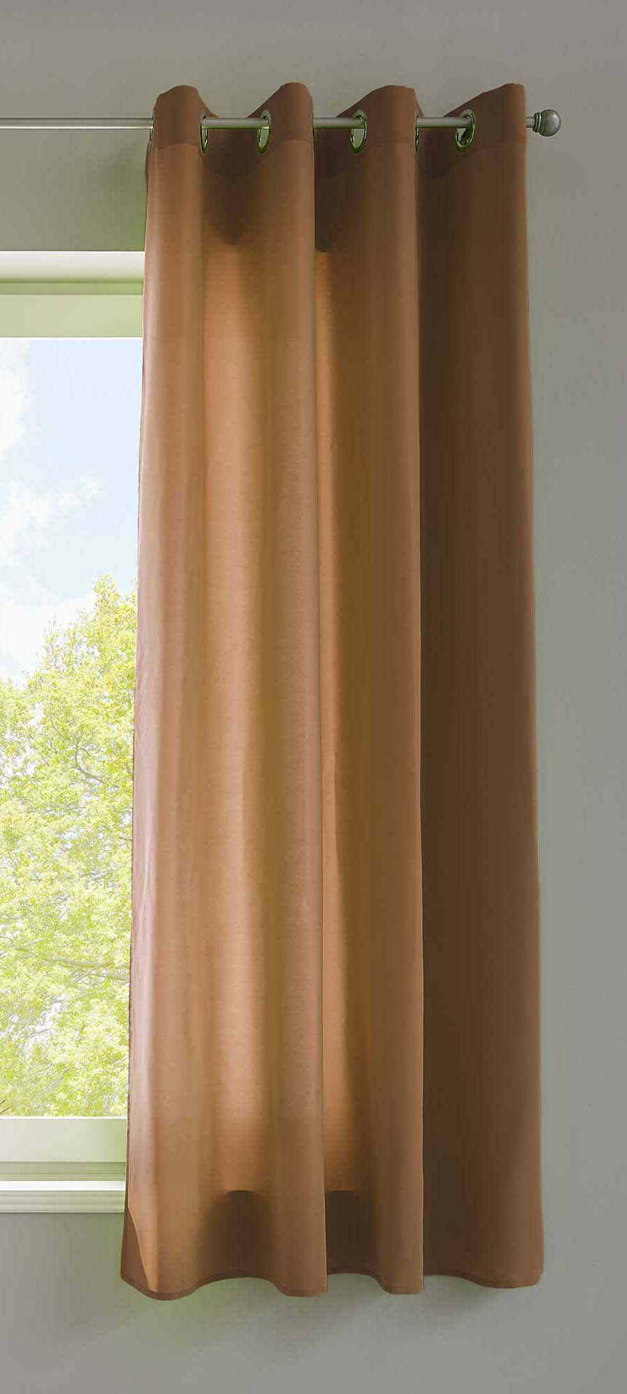 1er Set Vorhänge Schal Ösen »Berlin« Microsatin Lichtdurchlässig Uni Matt 20405N Taupe HxB 145x140 cm Vorhang 20405Ntaupe-175 | girdinenbox.com