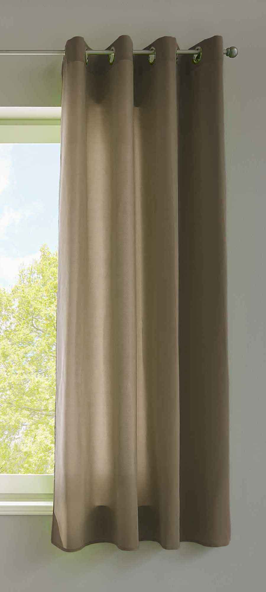 1er Set Vorhänge Schal Ösen »Berlin« Microsatin Lichtdurchlässig Uni Matt 20405N