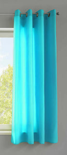1er Set Vorhänge Schal Ösen »Berlin« Microsatin Lichtdurchlässig Uni Matt 20405N Türkis HxB 175x140 cm Vorhang 20405Ntuerkis-175_ff02247e-343a-4f0b-9492-2f3cd351371a | girdinenbox.com