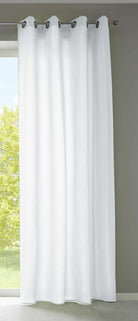 1er Set Vorhänge Schal Ösen »Berlin« Microsatin Lichtdurchlässig Uni Matt 20405N Weiß HxB 245x140 cm Vorhang 20405Nweiss | girdinenbox.com