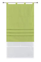 Doppel Raffrollo Palma Microsatin matt Voile Faltgardinen Faltrollo Schlaufenrollo mit Universalgardinenband 20410 Apfelgrün 80 x 175 (BxH) Raffrollo 20410apfelgruen_ee15061d-0169-4188-b13b-93a7debbf6ef | girdinenbox.com