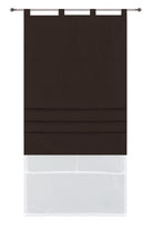 Doppel Raffrollo Palma Microsatin matt Voile Faltgardinen Faltrollo Schlaufenrollo mit Universalgardinenband 20410 Braun 60 x 175 (BxH) Raffrollo 20410braun_f3ec6c1b-28f4-4deb-86e6-56b7beeefcc6 | girdinenbox.com