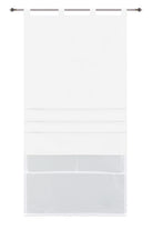 Doppel Raffrollo Palma Microsatin matt Voile Faltgardinen Faltrollo Schlaufenrollo mit Universalgardinenband 20410 Weiss 100 x 175 (BxH) Raffrollo 20410weiss | girdinenbox.com