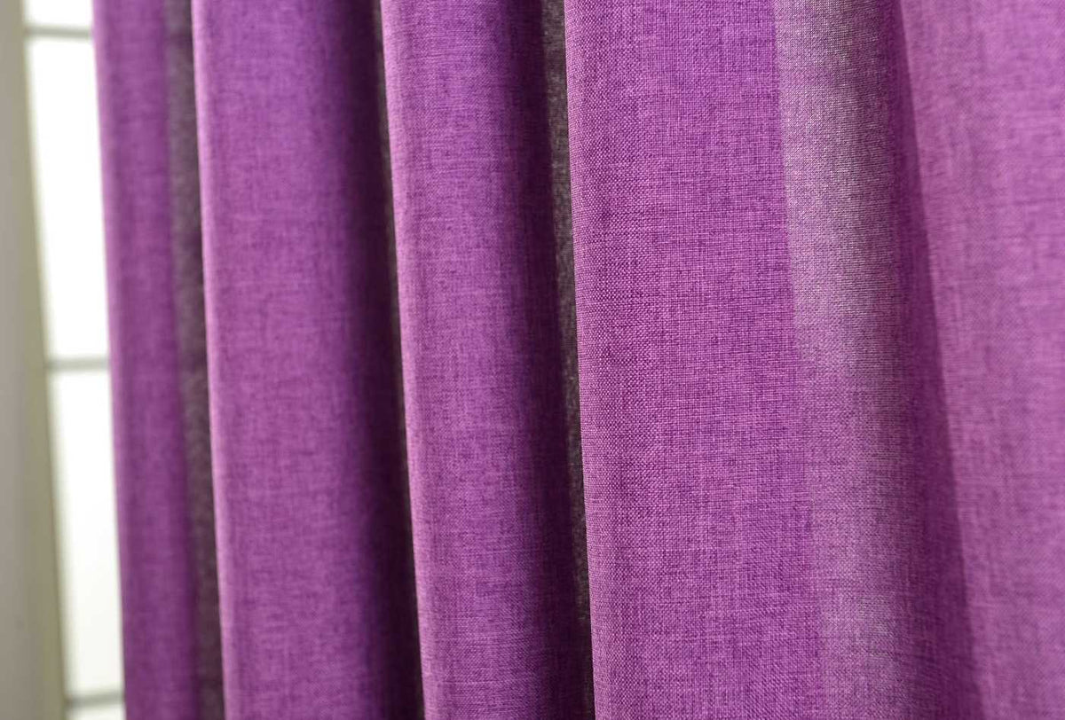 Vorhang Schal verdeckte Schlaufen >>Cationic<< blickdicht Leinen Optik natura seidenmatt (HxB) Landhaus Stil 20440 Vorhang 20440_fuchsia_8 | girdinenbox.com