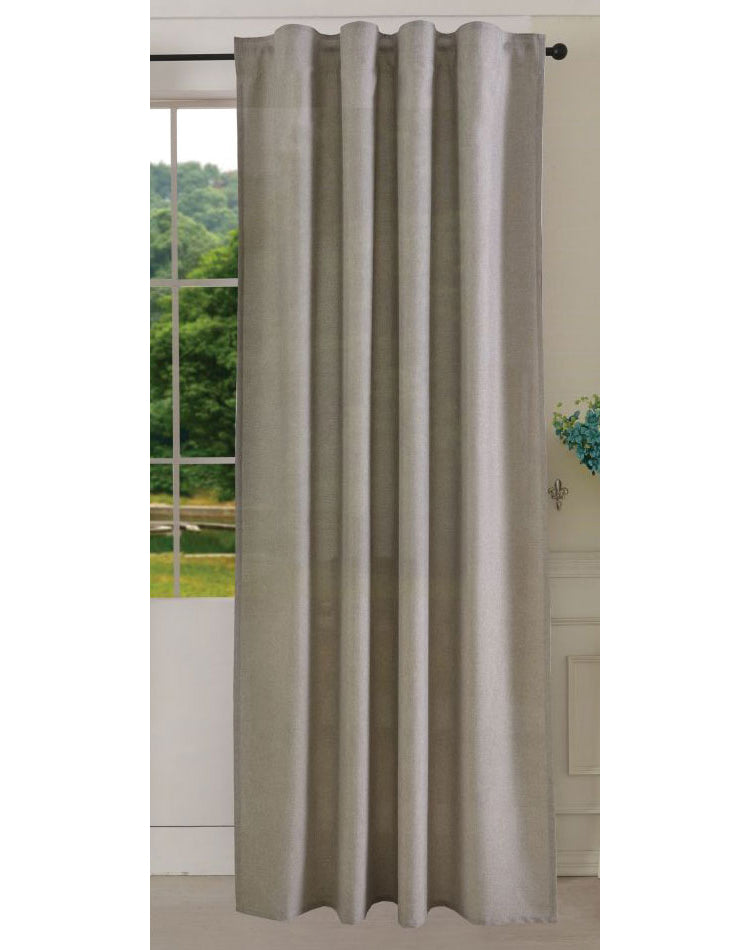 Vorhang Schal verdeckte Schlaufen >>Cationic<< blickdicht Leinen Optik natura seidenmatt (HxB) Landhaus Stil 20440 Grau Vorhang 20440grau | girdinenbox.com
