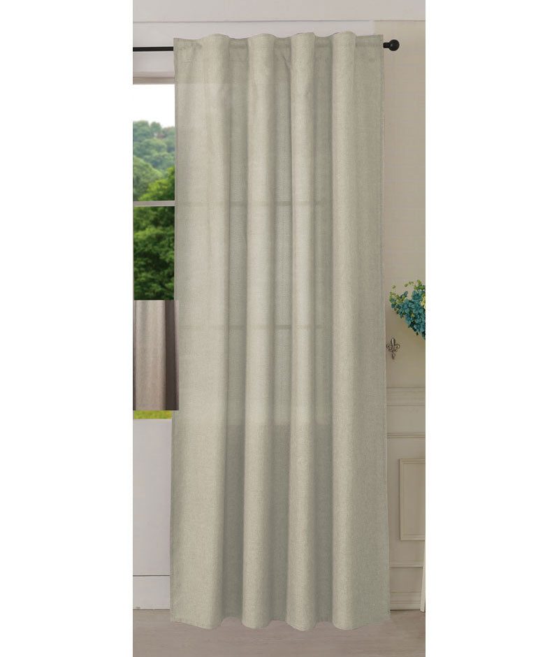 Vorhang Schal verdeckte Schlaufen >>Cationic<< blickdicht Leinen Optik natura seidenmatt (HxB) Landhaus Stil 20440 Sand Vorhang 20440sand | girdinenbox.com