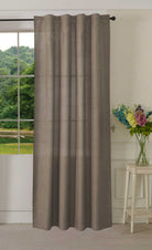 Vorhang Schal verdeckte Schlaufen >>Cationic<< blickdicht Leinen Optik natura seidenmatt (HxB) Landhaus Stil 20440 Taupe Vorhang 20440taupe | girdinenbox.com