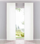 2er Pack Flächenvorhänge Schiebegardinen komplett Set Cationic blickdicht Leinen Optik natura seidenmatt Landhaus Stil 204411-2 Weiß Schiebegardine 204411-2weiss | girdinenbox.com