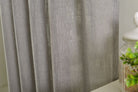 Vorhang Schal verdeckte Schlaufen >>Linene<< blickdicht Leinen Optik Natur Grobfaser (HxB) Lanhaus Stil schwere Qualität 20445 Vorhang 20445_grau_9 | girdinenbox.com