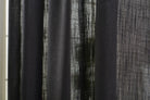 Vorhang Schal verdeckte Schlaufen >>Linene<< blickdicht Leinen Optik Natur Grobfaser (HxB) Lanhaus Stil schwere Qualität 20445 Vorhang 20445_schwarz_7 | girdinenbox.com