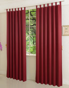 Verdunkelungsvorhag mit Schlaufen matt uni Farben aus weichfallenden blickdichten Stoff blickdicht Blackout 20610 Bordeaux 245x135 (HxB) Vorhang 20610bordeaux | girdinenbox.com