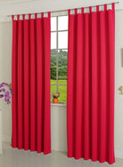 Verdunkelungsvorhag mit Schlaufen matt uni Farben aus weichfallenden blickdichten Stoff blickdicht Blackout 20610 Rot 245x135 (HxB) Vorhang 20610rot | girdinenbox.com
