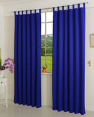 Verdunkelungsvorhag mit Schlaufen matt uni Farben aus weichfallenden blickdichten Stoff blickdicht Blackout 20610 Royalblau 245x135 (HxB) Vorhang 20610royalblau | girdinenbox.com