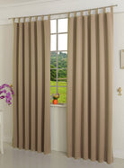 Verdunkelungsvorhag mit Schlaufen matt uni Farben aus weichfallenden blickdichten Stoff blickdicht Blackout 20610 Sand 245x135 (HxB) Vorhang 20610sand | girdinenbox.com