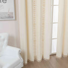 2er Set Vorhang Ösen »Osaka« HxB 245x140 cm Creme 100% Baumwolle Linenlook Makrameespitze Bommeln Raffhalter Gardinen Vorhang 3F3A7205_f8180cb5-557e-4022-9381-6771edcc4873 | girdinenbox.com