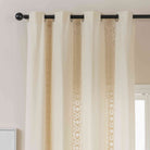 2er Set Vorhang Ösen »Osaka« HxB 245x140 cm Creme 100% Baumwolle Linenlook Makrameespitze Bommeln Raffhalter Gardinen Vorhang 3F3A7216_c22abdd1-286e-4044-aad5-77f2cea01c85 | girdinenbox.com