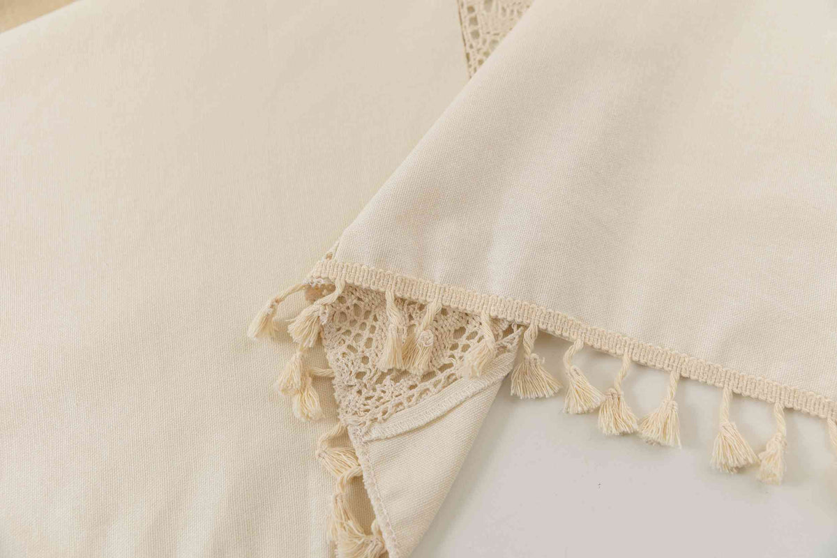 2er Set Vorhang Ösen »Osaka« HxB 245x140 cm Creme 100% Baumwolle Linenlook Makrameespitze Bommeln Raffhalter Gardinen Vorhang 3F3A7245_cd367abd-392e-469d-9aee-d3ea0641e1fe | girdinenbox.com