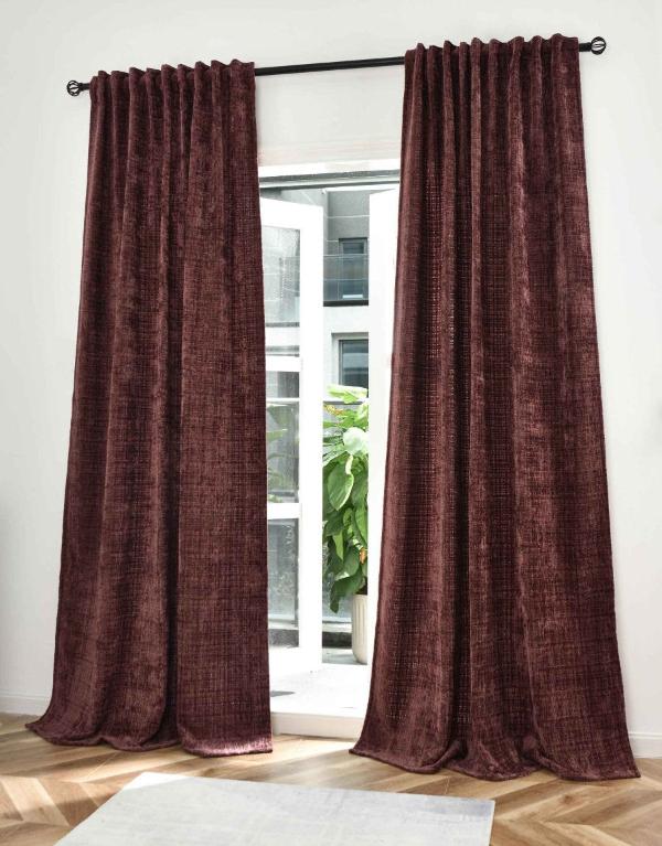 2er Set Vorhänge Chenille Jacquard »RIGA« mit Multiband-Aufhängung Luxuriöser Stil für Ihr Zuhause 2023500-2 Himbeere Vorhang Set 47595870191880_58489726-6a79-4fda-8ec6-84c334faaae9 | girdinenbox.com