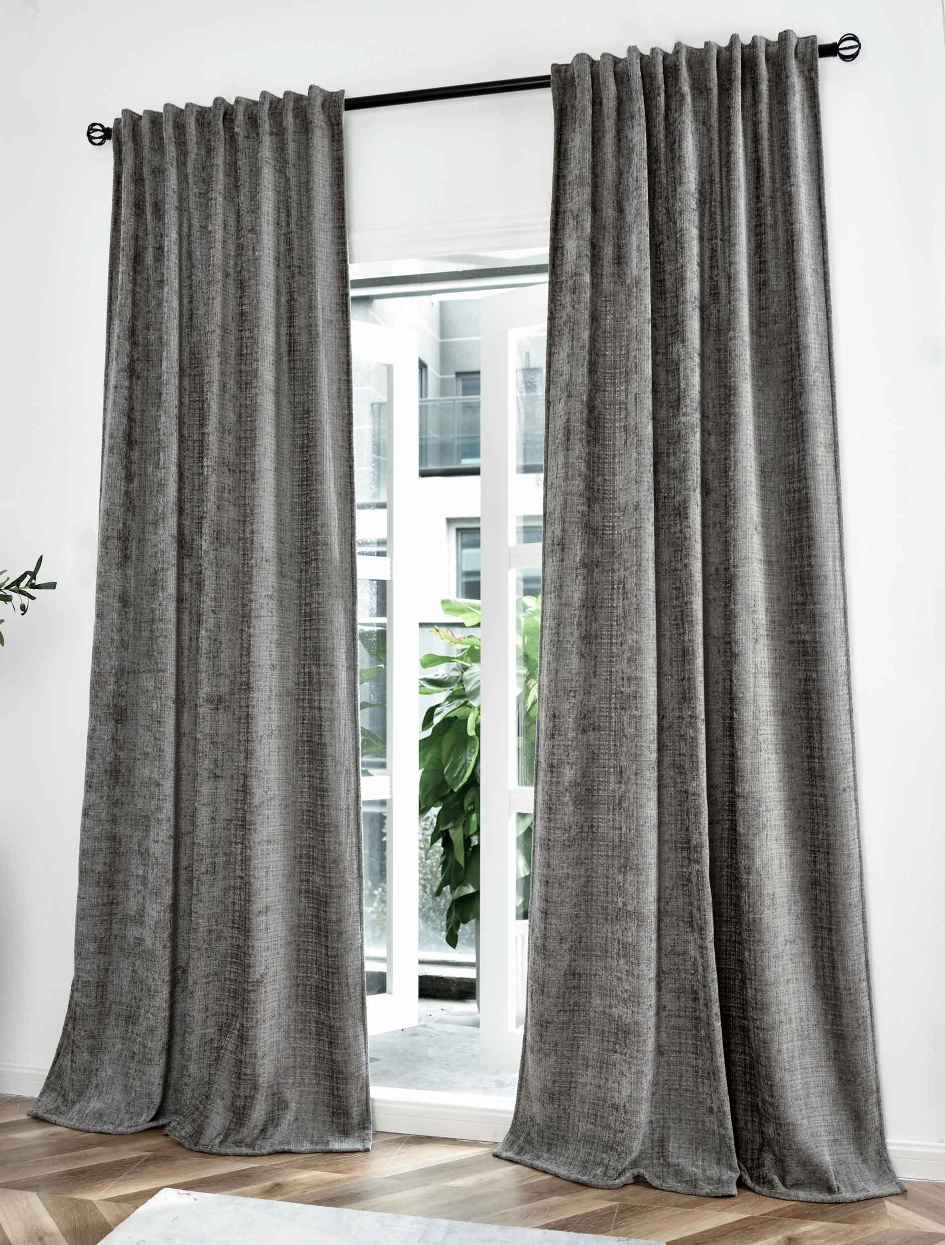 2er Set Vorhänge Chenille Jacquard »RIGA« mit Multiband-Aufhängung Luxuriöser Stil für Ihr Zuhause 2023500-2 Grau Vorhang Set 47595879465224_124e8e89-5656-466c-9883-dd2654c5061d | girdinenbox.com