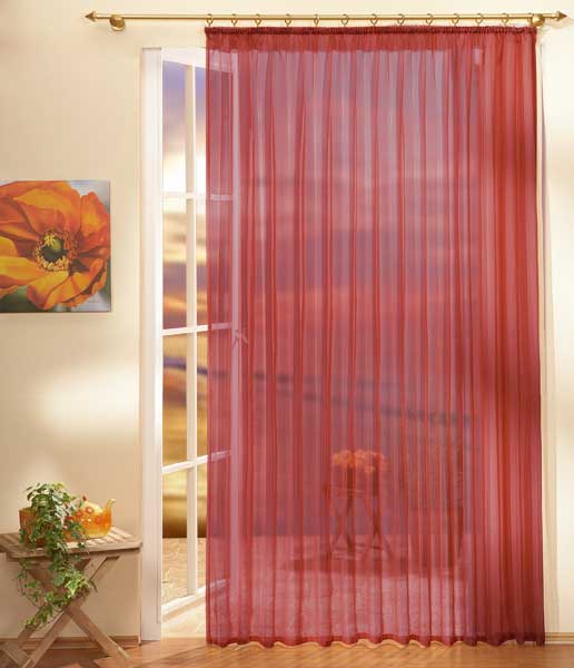 Gardinen Store Voile mit Kräuselband 610001