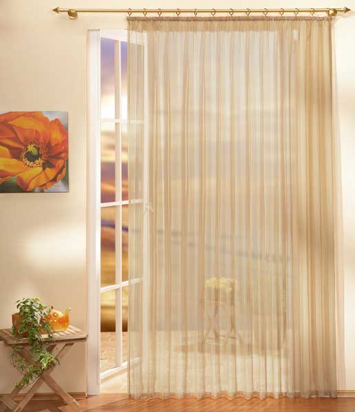 Gardinen Store Voile mit Kräuselband 610001