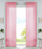 2er Set Schiebegardinen Flächenvorhänge Mikrofaser Vorhang Gardine Schiebe Matt Paneelwagen Beschwerungsstangen 85600N2 Pink Schiebegardine 85600N2pink | girdinenbox.com