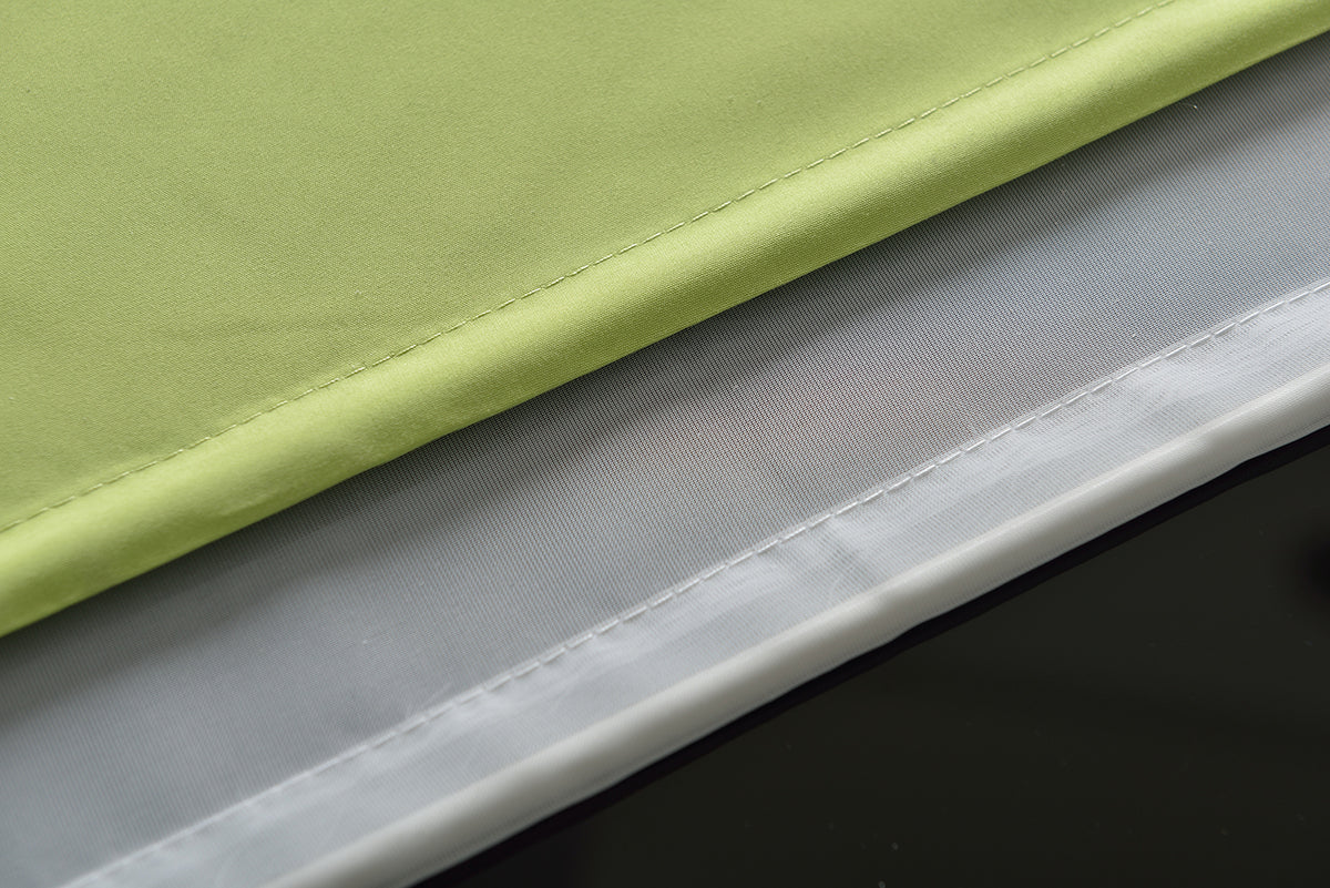 Doppel Raffrollo Palma Microsatin matt Voile Faltgardinen Faltrollo Schlaufenrollo mit Universalgardinenband 20410 Raffrollo Img35838 | girdinenbox.com