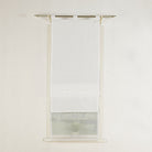 Doppel Raffrollo Palma Microsatin matt Voile Faltgardinen Faltrollo Schlaufenrollo mit Universalgardinenband 20410 Raffrollo Img37003 | girdinenbox.com