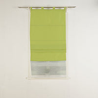 Doppel Raffrollo Palma Microsatin matt Voile Faltgardinen Faltrollo Schlaufenrollo mit Universalgardinenband 20410 Raffrollo Img37004 | girdinenbox.com
