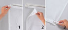 2er Pack Flächenvorhänge Schiebegardinen komplett Set Cationic blickdicht Leinen Optik natura seidenmatt Landhaus Stil 204411-2 Schiebegardine montage_19_3 | girdinenbox.com
